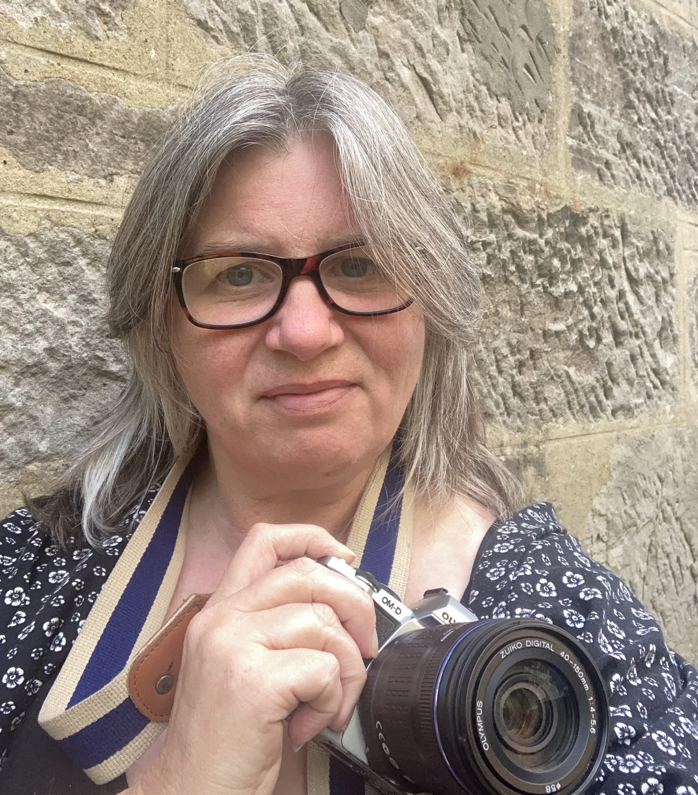 angela with a camera